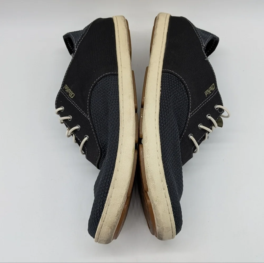 Olukai Nohea Moku Grey Mesh Boat Shoe 8